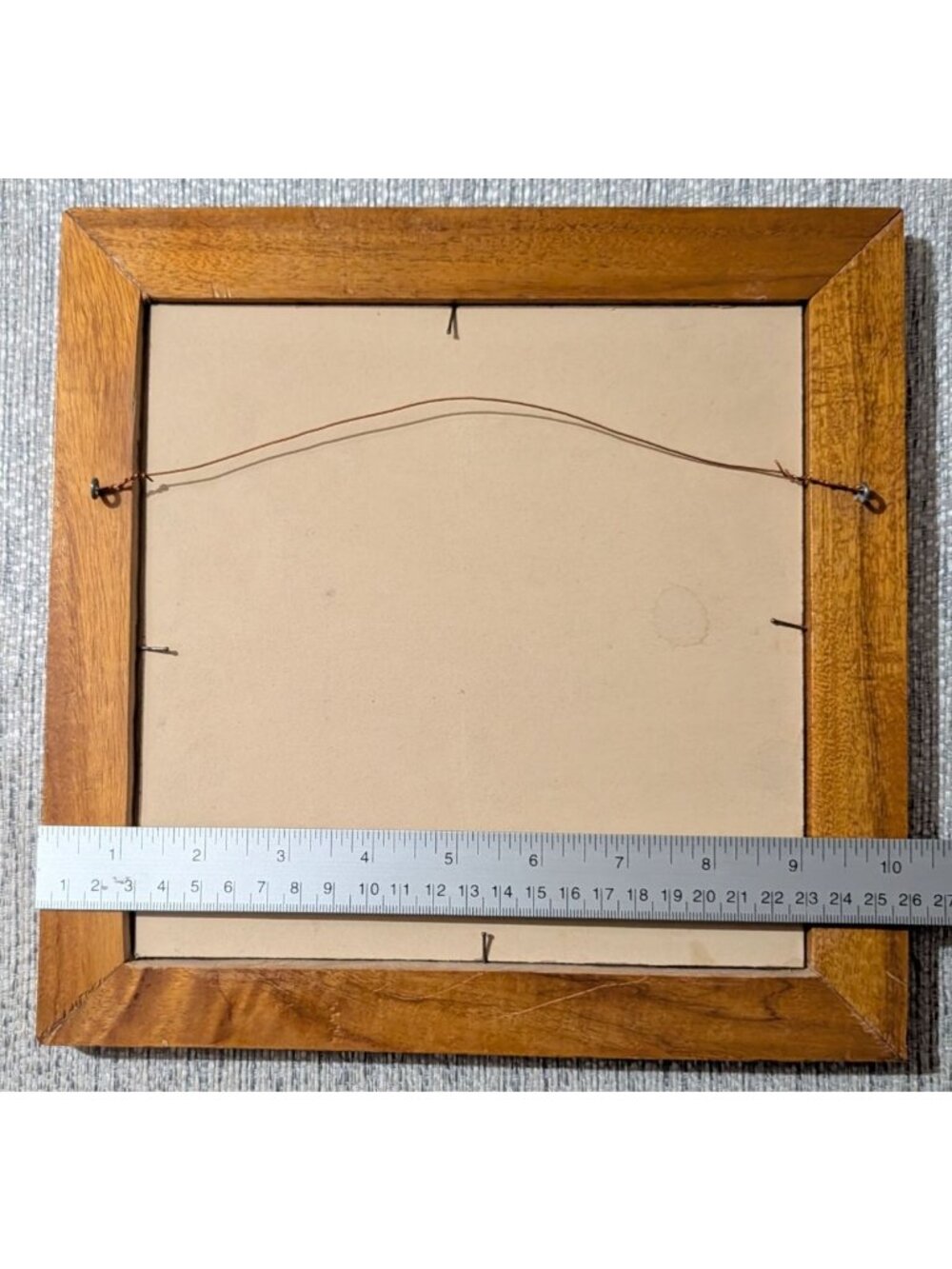 Vintage Paint by Number Cardinal red Birds Yellow Flowers wooded 10 in Folk art - Picture 10 of 11